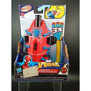 Marvel Spider-Man Nerf Blaster Toy With 3 Darts & Storage Clip